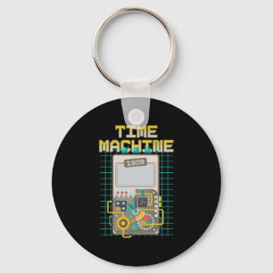 Time Machine Retro Vintage Time Travelling Gift Keychain