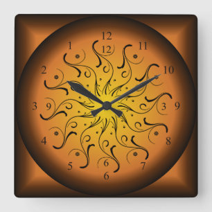 Time Machine ~ Space/Time Continuum ~   Square Wall Clock