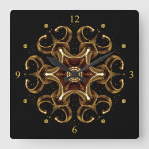 Time Machine Spacecraft V 02 ~ * ~ Square Wall Clock