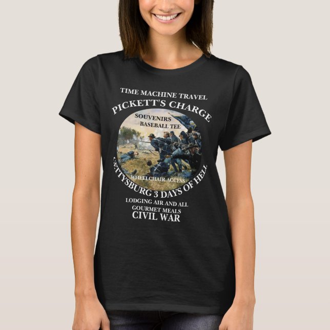 TIME MACHINE TRAVEL BATTLE OF GETTYSBURG T-Shirt (Front)