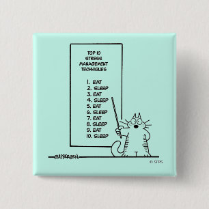 Time Management 2 Inch Square Button
