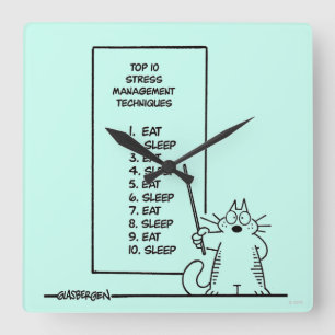 Time Management Square Wall Clock