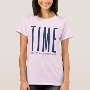 TIME Minimalist Typography Wall Art, Modern Motive T-Shirt
