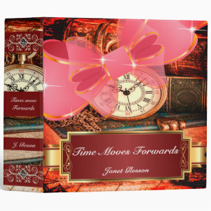Time Moves Forwards Scrapbooking 3 Ring Album Binder