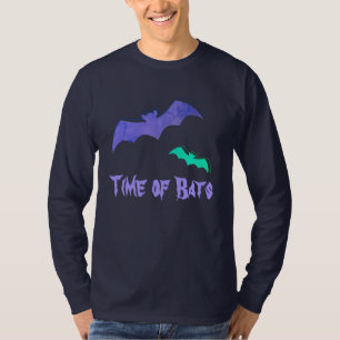 Time of Bats - Purple & Turquoise Abstract Pop Art T-Shirt