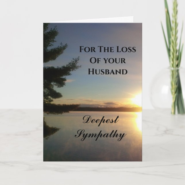 Time Of Loss Husband Deepest Sympathy Card (Front)