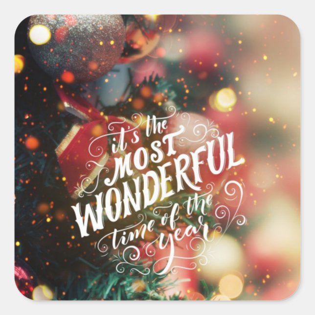 Time of the Year Square Sticker (Front)