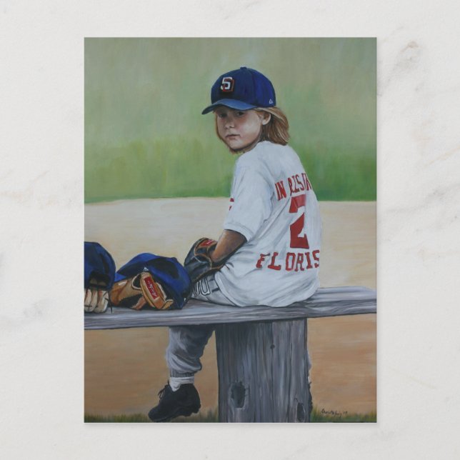 "Time on the Bench" Reproduction Art Post Card (Front)