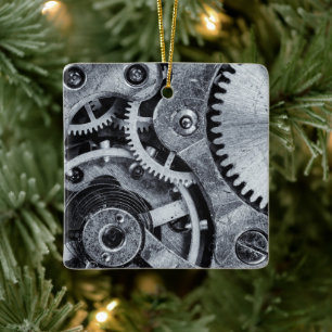 Time Piece Mechanics Ceramic Ornament