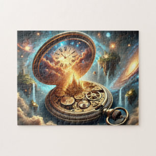 Time Portal Vintage Pocket Watch Surreal Fantasy  Jigsaw Puzzle