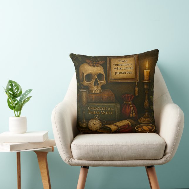 Time Remembers Throw Pillow (Chair)