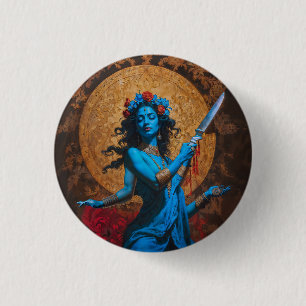 Time’s Gentle Mother Kali 1 Inch Round Button