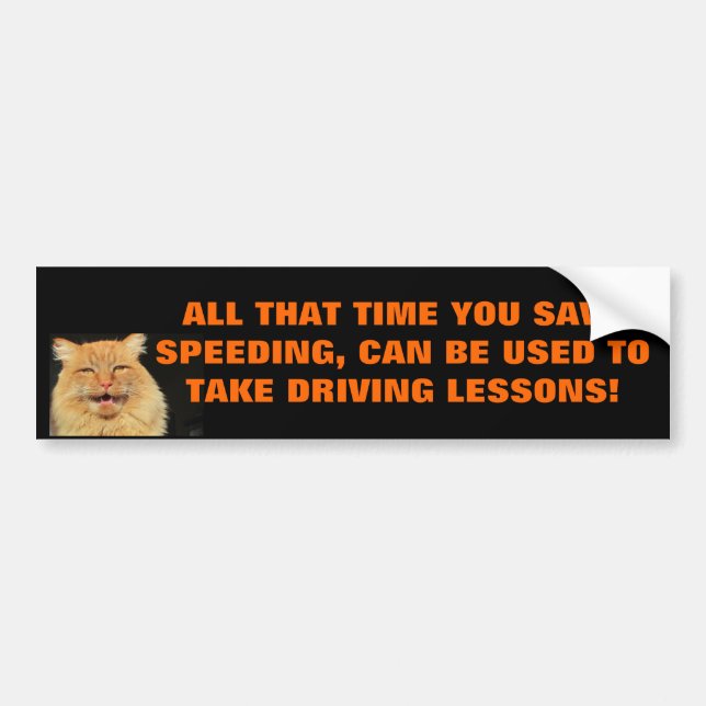 Time Saved Speeding Can Be Used On Driving Lessons Bumper Sticker (Front)
