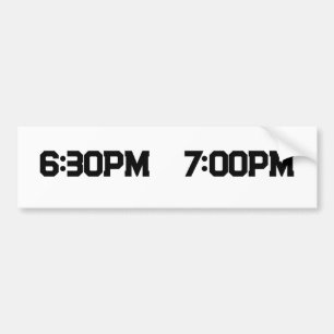 Time Sign Bumper Sticker