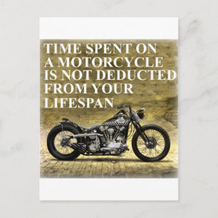 Time Spent On A Motorcycle Postcard