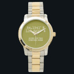Time Spent Together GPS Coordinates Personalized Watch<br><div class="desc">GPS coordinates personalized watch from Ricaso - change text to suit your needs. You can find your personalized GPS coordinates by searching online, if possible it is best to copy and paste the result. A perfect way to mark your time spent together and a reminder of where it all began....</div>