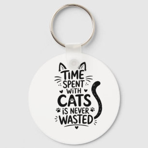 Time Spent With Cats Keychain