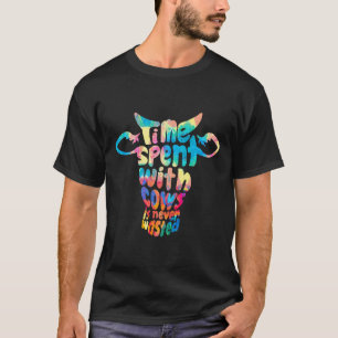 Time Spent With Cows Is Never Wasted Cow Painting T-Shirt