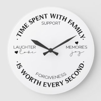 Time Spent with the Family  Large Clock