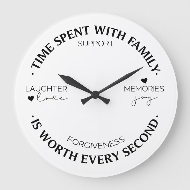 Time Spent with the Family  Large Clock (Front)