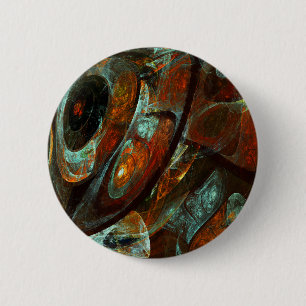 Time Split Abstract Art 2 Inch Round Button