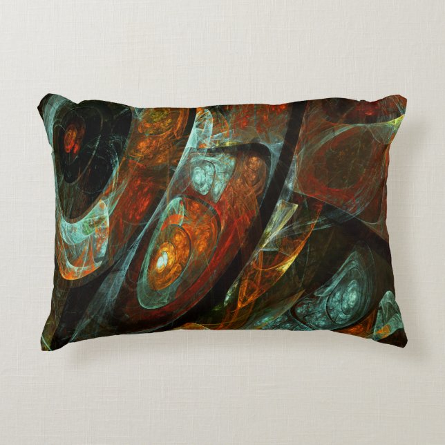 Time Split Abstract Art Accent Pillow (Front)