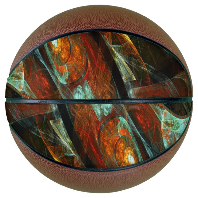 Time Split Abstract Art Basketball (Front)