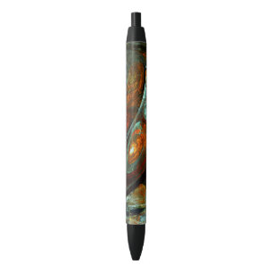 Time Split Abstract Art Black Ink Pen