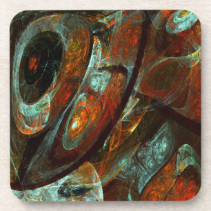 Time Split Abstract Art Coaster