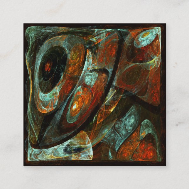 Time Split Abstract Art Enclosure Card (Front)