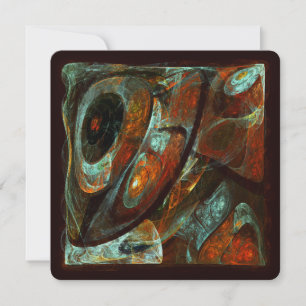 Time Split Abstract Art Invitation