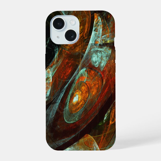 Time Split Abstract Art iPhone 15 Case (Back)