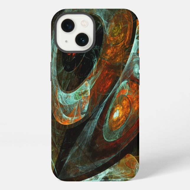 Time Split Abstract Art iPhone Case (Back)