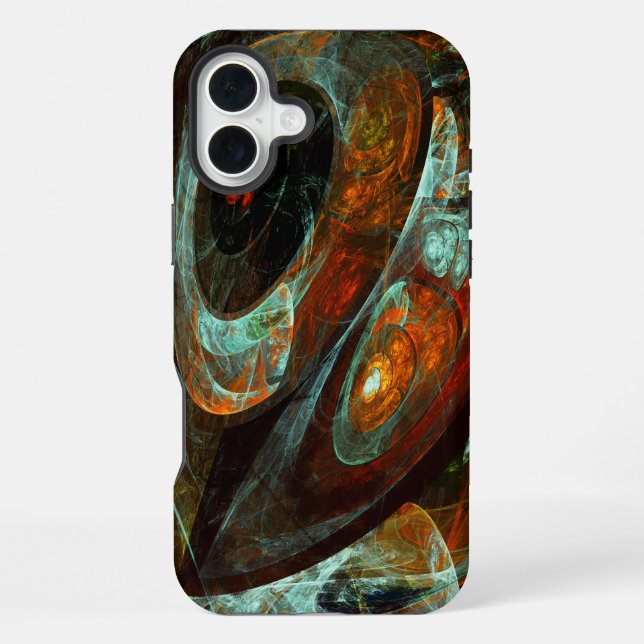 Time Split Abstract Art iPhone Case (Back)