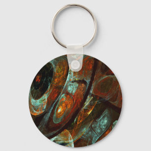 Time Split Abstract Art Keychain