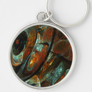 Time Split Abstract Art Keychain