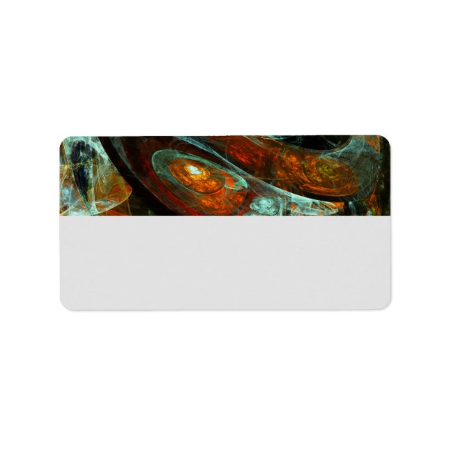 Time Split Abstract Art Label (Front)