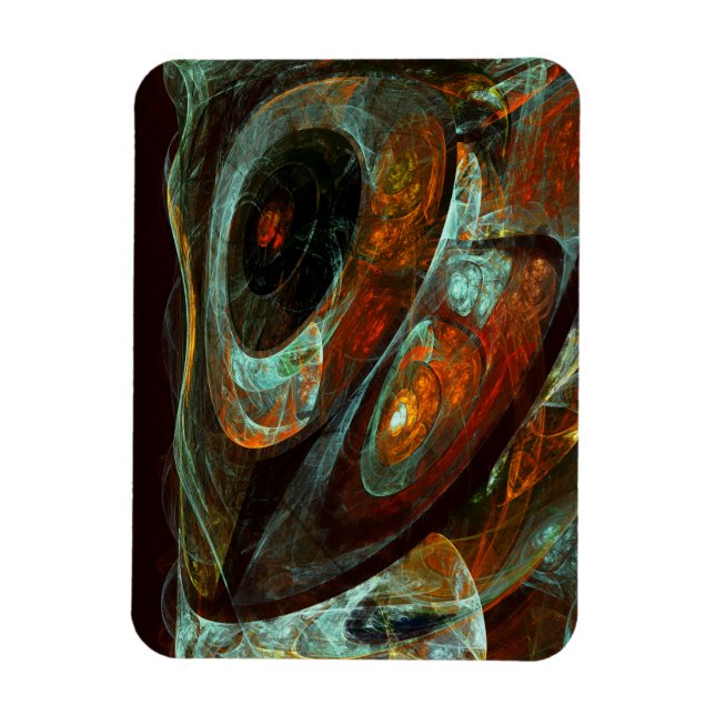 Time Split Abstract Art Magnet (Vertical)
