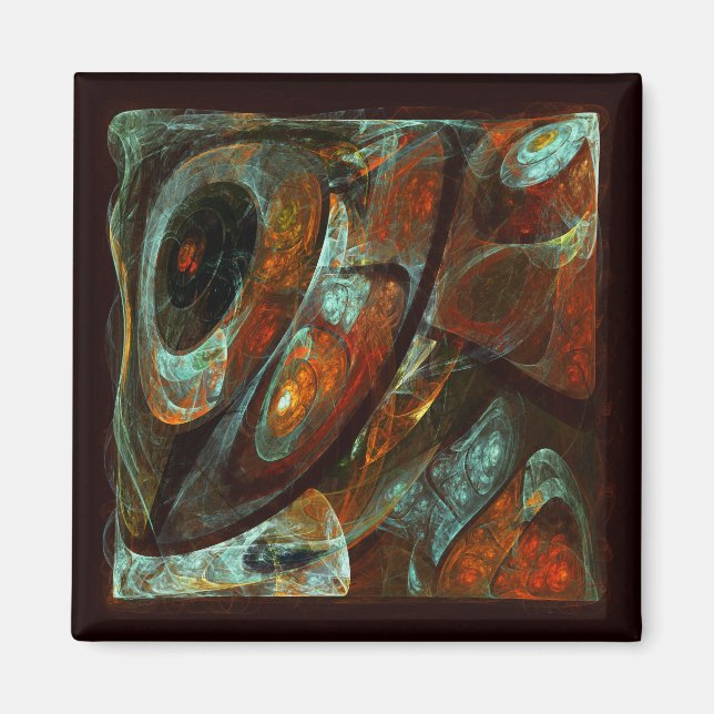 Time Split Abstract Art Magnet (Front)