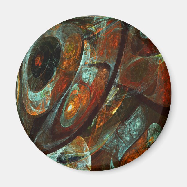Time Split Abstract Art Magnet (Front)