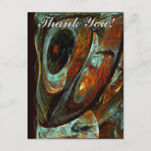 Time Split Abstract Art Postcard