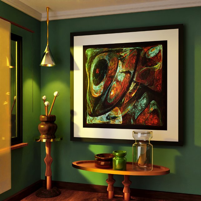 Time Split Abstract Art Poster (Time Split Abstract Art Poster)