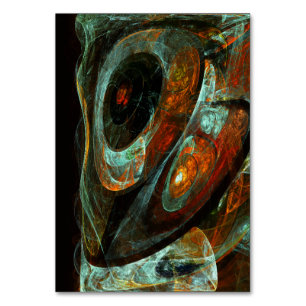 Time Split Abstract Art Table Number