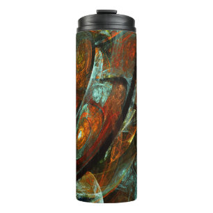 Time Split Abstract Art Thermal Tumbler