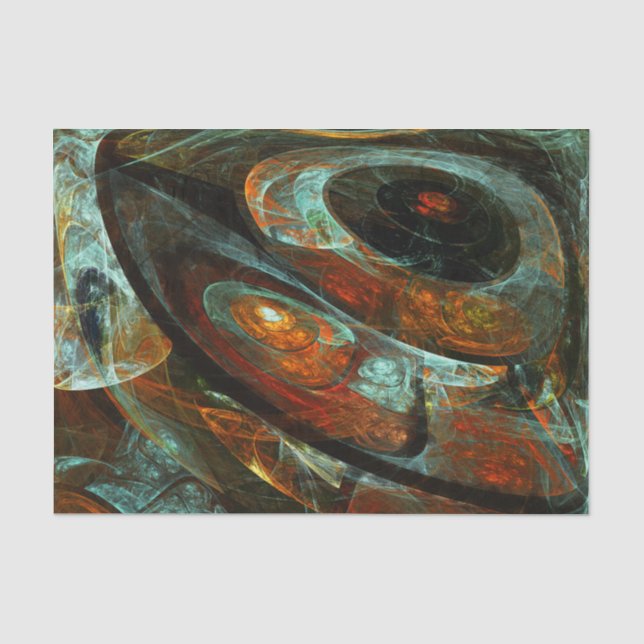 Time Split Abstract Art Tissue Paper (Front)