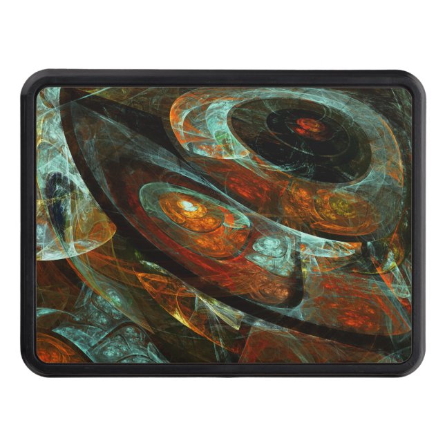Time Split Abstract Art Trailer Hitch Cover (Front)