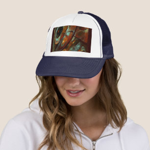 Time Split Abstract Art Trucker Hat