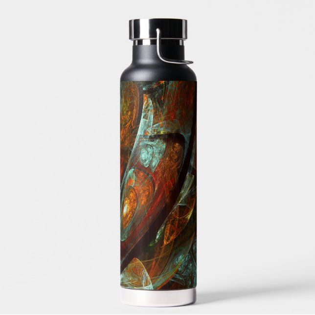 Time Split Abstract Art Water Bottle (Left)