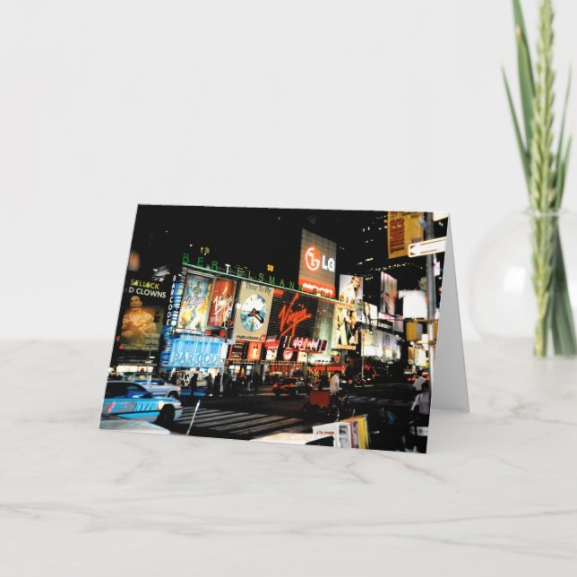 Time Square NYC New York City Blank Greeting Card (Front)