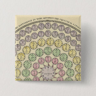 Time table 2 inch square button
